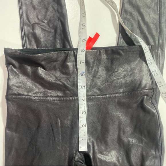 SPANX Lot Of 2 Black Metallic Faux Leather Compression High Waist Leggings S - Picture 16 of 16